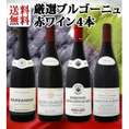 【送料無料】特大感謝の厳選ブルゴーニュ赤ワイン4本セット！