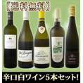 【送料無料】これぞ夢の競演!!京橋ワイン★白ワインの人気産地から厳選★格上ベスト・オブ・ベスト辛口白ワイン5本セット！