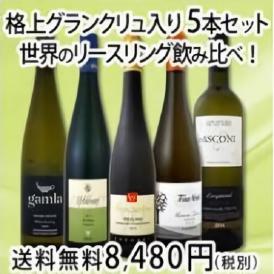 【送料無料】★格上グランクリュ入り！全部・リースリング！飲み比べも楽しい！世界のリースリング５本セット！