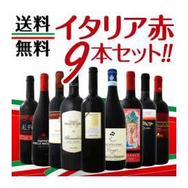【送料無料】≪北から南までバラエティ豊かな個性を大満喫≫厳選イタリア赤ワイン9本セット！