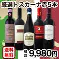 【送料無料】70セット限定★厳選トスカーナ赤ワイン5本セット！