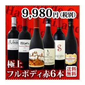 【送料無料】≪濃厚赤ワイン好き必見!≫大満足のフルボディ6本セット