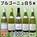 【送料無料】特大感謝の厳選ブルゴーニュ白ワイン大放出5本セット!!