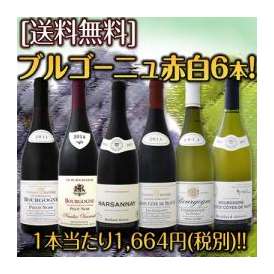 【送料無料】超激得ブルゴーニュ祭り！1本当たり1,664円(税別)!!歳末限定極上ブルゴーニュ赤白6本セット!!