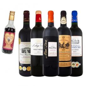 【送料無料】≪ソーテルヌチョコレート付き≫ワンランク上の極旨ボルドー赤5本セット!!