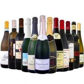 【送料無料】特級シャンパン＆ブルゴーニュ入り！34％OFF！1本当たり1,250円(税別)の特大スペシャル！12本15,000円(税別)！