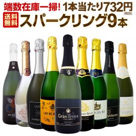 【送料無料】端数在庫一掃！スパークリングワイン9本セット！
