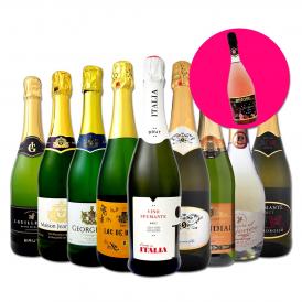 【送料無料】特別企画！1本おまけつきで価格据え置き！辛口スパークリング9本＋ロゼ泡1本セット!!
