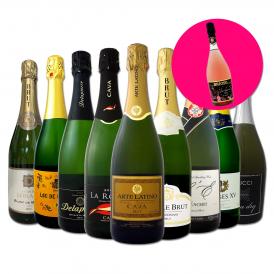 【送料無料】特別企画！1本おまけつきで価格据え置き！辛口スパークリング9本＋ロゼ泡1本セット!! 