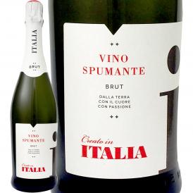 ヴィノ・スプマンテ・ブリュット・クレアート・イン・イタリア Italy イタリア Italy 白スパークリング sparkling ワイン wine 750ml 辛口 