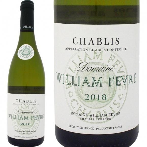 ドメーヌ・ウィリアム・フェーブル・シャブリ chablis 2018 フランス France 白ワイン wine 750ml 辛口 01