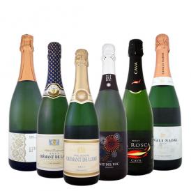  ぜんぶ瓶内2次発酵のシャンパン製法 クレマン clement ＆カバ極旨至福スパークリング sparkling 6本 