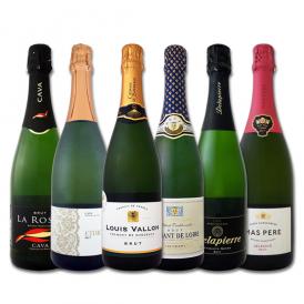  ぜんぶ瓶内2次発酵のシャンパン製法 クレマン clement ＆カバ極旨至福スパークリング sparkling 6本 