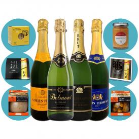  ワイン wine にぴったりなおつまみ盛りだくさん 辛口スパークリング sparkling ワイン wine 4本セット set 