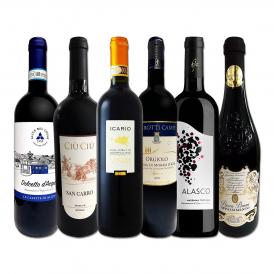  充実感たっぷりのイタリア Italy 赤ワイン wine 6本セット set 