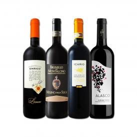  銘醸ブルネッロ入り 厳選トスカーナ赤ワイン wine 4本セット set 