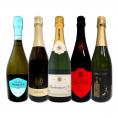  第6弾 これぞ贅沢 シャンパンも入ったバラエティ豊かな魅惑の上質スパークリング sparkling が1本あたり1760円 税別 決定版 格上高級泡5本セット set 