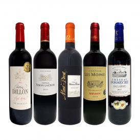  モン・ペラ入り 充実感たっぷりのボルドー bordeaux 赤ワイン wine 5本セット set 