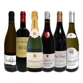  シャンパン＆ブルゴーニュ bourgogne 入り フランス France 銘酒セレクション 王道なる極旨フランス France ワイン wine を存分を堪能する上級赤白泡6本 