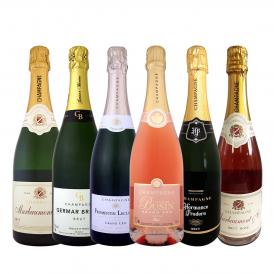  豪華絢爛 グランクリュ白とロゼ rose まで入った圧倒的エレガンス 白＆ロゼ rose シャンパンの宴 リッチで優美な高級シャンパン6本セット set 