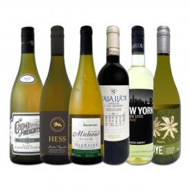  世界の白ワイン wine ・オンパレード 毎日飲んでも飲み飽きない５品種６本セット set 