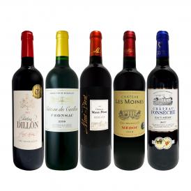  モン・ペラ入り 充実感たっぷりのボルドー bordeaux 赤ワイン wine 5本セット set 