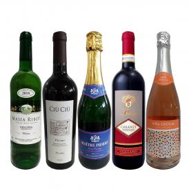  1本796円 税込 お手頃 お買い得 当店人気ワイン wine 5本集結 オススメワイン wine ばかりのお試し赤白泡5本セット set 