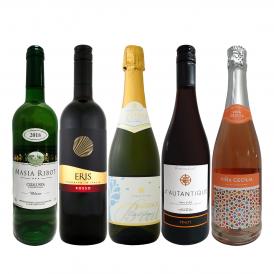  1本796円 税込 お手頃 お買い得 当店人気ワイン wine 5本集結 オススメワイン wine ばかりのお試し赤白泡5本セット set 