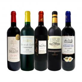 モン・ペラ入り 充実感たっぷりのボルドー bordeaux 赤ワイン wine 5本セット set 