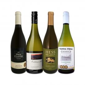  カリフォルニア、オーストラリア Australia 、チリ、南アから厳選 新世界の格上シャルドネ chardonnay ４本セット set 