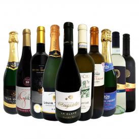  第15弾 43％OFF 必見ベストセラーバラエティ 当店代表する人気一押しワイン wine ばかりを集めた渾身の赤白泡スペシャルパーティー10本セット set 