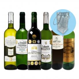  クーラーバック付き ボルドー bordeaux 金賞白ワイン wine 6本セット set 