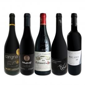  極上シャトーヌフ・デュ・パプ＆マス・ラヴァル 厳選ローヌ・南仏赤ワイン wine 5本セット set 