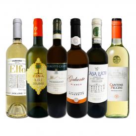  充実感たっぷりのイタリア Italy 白ワイン wine 6本セット set 