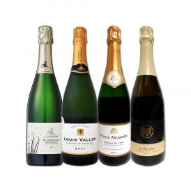  ぜんぶクレマン clement フランス France の高級瓶内2次発酵の伝統製法 クレマン clement だけの至福なるスパークリング sparkling ワイン wine セット set 4