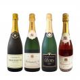  特級グランクリュ入り 1本あたり2500円 税別 厳選された高級辛口シャンパンがこの価格 さらにお得になった豪華絢爛シャンパン4本セット set 