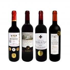  ロブション御用達の極上サンテミリオン入り 厳選ボルドー bordeaux 赤ワイン wine 4本セット set 