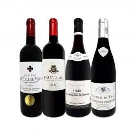  ボルドー bordeaux &ブルゴーニュ bourgogne 厳選フランス France 赤ワイン wine 4本セット set 