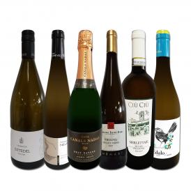  全部オーガニック認証付き 瓶内二次発酵カバ入り ヨーロッパ泡白ワイン wine 6本セット set 
