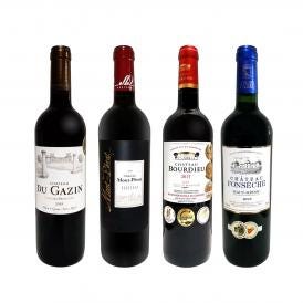  モンペラ入り 厳選ボルドー bordeaux 赤ワイン wine 4本セット set 