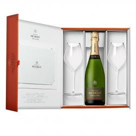 シャンパーニュ・アンリオ・ブリュット・ミレジメ2014 グラス2脚セット set シャンパン 750ml 正規 箱入り Henriot 