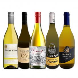  SNSでも話題のニュー・ブランドが初登場 お買い得ワイン wine を集めた新世界のシャルドネ chardonnay づくし５本セット set 