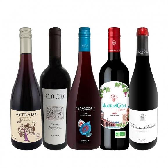 暑い日でも赤が飲みたい 冷蔵庫に入れてこそ美味しい 軽やか赤ワイン wine 5本セット set 01