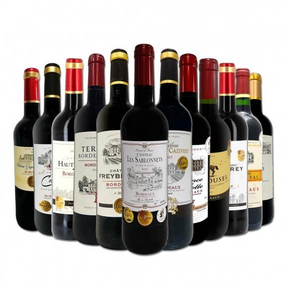表示在庫数限り 3冠金賞入り 金賞受賞ワイン wine 三昧 ボルドー bordeaux 赤ワイン wine 12本セット set 01