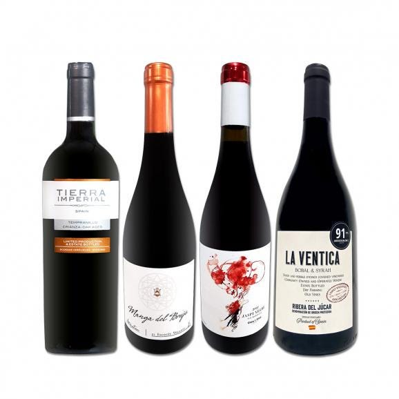  たっぷりコク旨 スペイン Spain 濃厚フルボディ赤ワイン wine 4本セット set リオハ クリアンサ パーカー parker 91点 エンポルダ 樹齢50年 古木 金賞 旨口 ト01