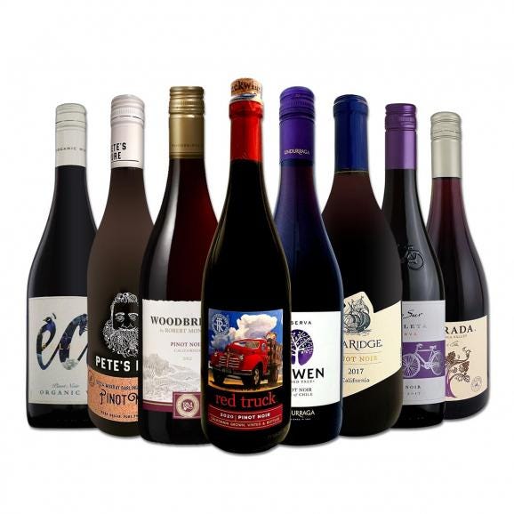 ピノ・ノワール三昧8本セット set 世界中のピノ・ノワール赤ワイン wine だけをセレクト フランス France ラングドック カリフォルニア チリ 新世界 飲み比べ 01
