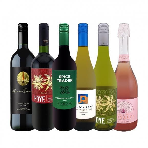  超お買い得 当店でしか買えない新世界ワイン wine 、赤白スパーク6本セット set 01