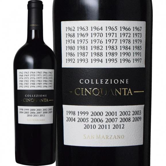 サン・マルツァーノ・コレッツィオーネ・チンクアンタ +7NV 赤ワイン wine フルボディ 750ml 14.5% ネグロアマーロ50% プリミティーヴォ50% プーリア イタリア 01