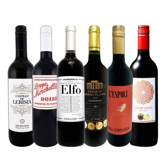  第227弾 採算度外視の謝恩企画 当店厳選 特大感謝の大満足赤ワイン wine 6本セット set 01