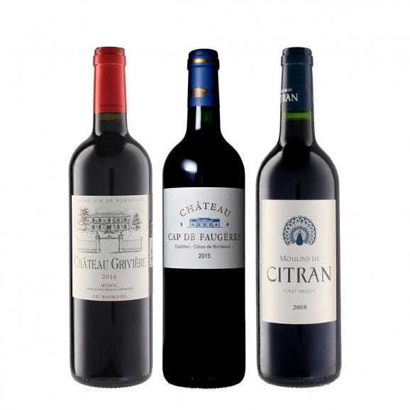  全て 今 が飲み頃 熟成ボルドー bordeaux 赤ワイン wine 3本セット set 01